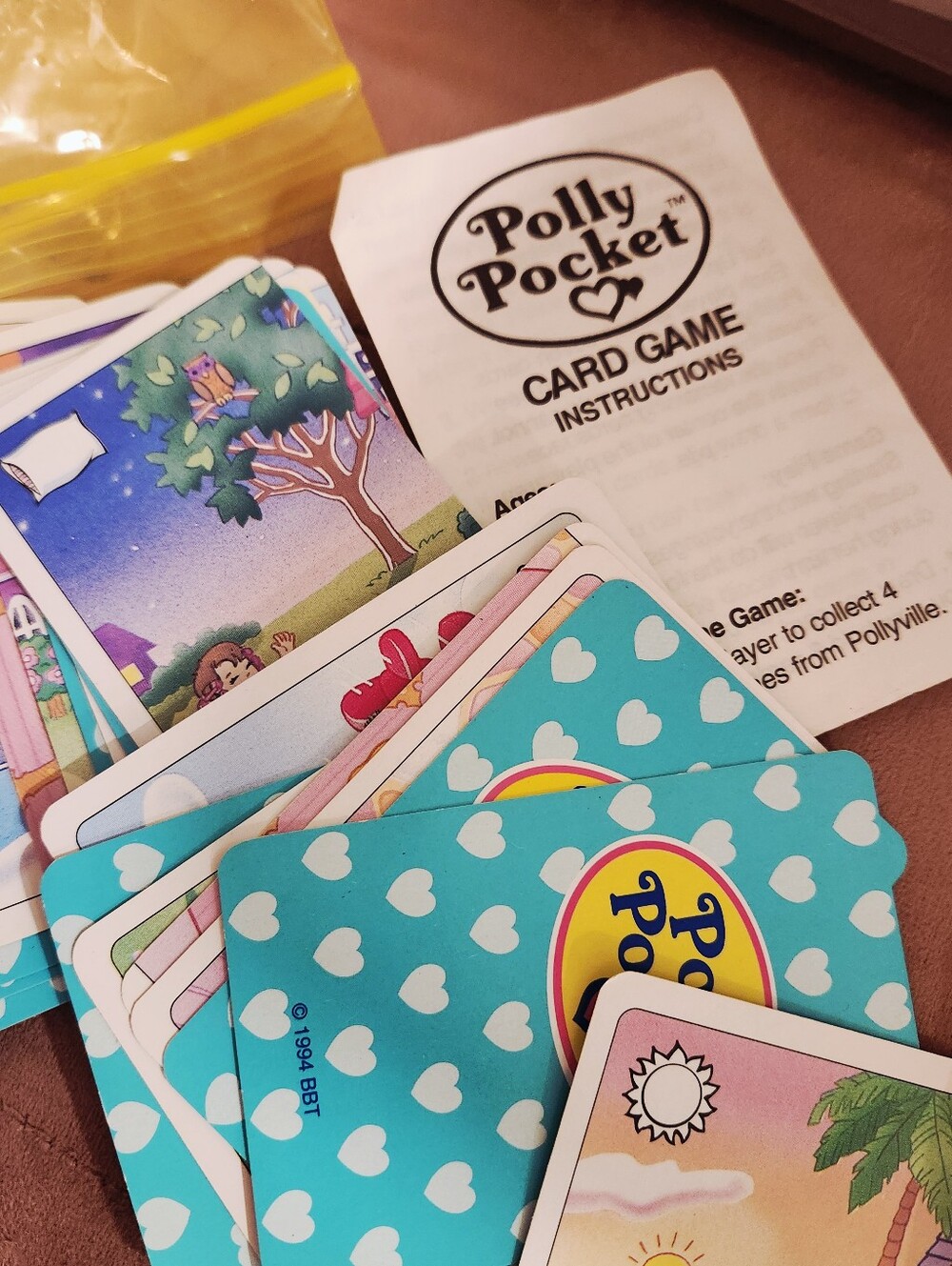 RARE 1994 POLLY POCKET CARD Game Vintage MATTEL POLLYPOCKET